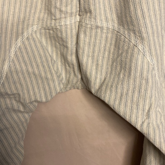 Free People Harem Wide Leg Striped Oversized Pants,Size S Color Cream-Light Blue - Picture 6 of 13